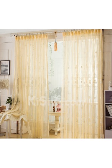 Solid Made to Measure Sheer Curtain (Two Panels)