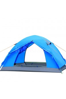 Double Rainproof 2000mm-3000mm Camping Tent 1.8kg Fiberglass Poles Polyester and Oxford Fabric