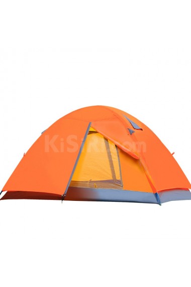 Double Rainproof 2000mm-3000mm Camping Tent 1.8kg Fiberglass Poles Polyester and Oxford Fabric