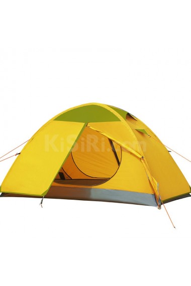 Outdoor Waterproof Red / Yellow Camping Tent with 7.9mm Aluminium Poles

