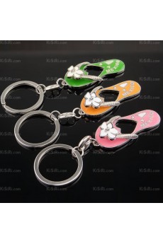 Fashion Zinc Alloy Slippers Keychain (A Pair)(Random Color)