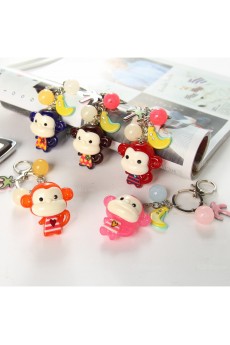 Exquisite Lovely Monkey Keychain for Lovers (A Pair)(Random Color)