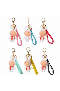 His and Hers Cheap Plastic Rabbit Keychain (A Pair)(Random Color)