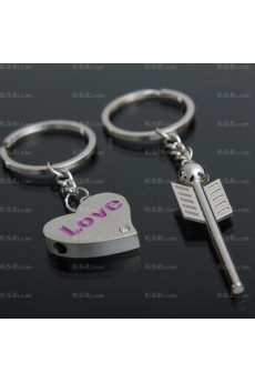His and Hers Cute Zinc Alloy Stone Mandrel Keychain (A Pair)