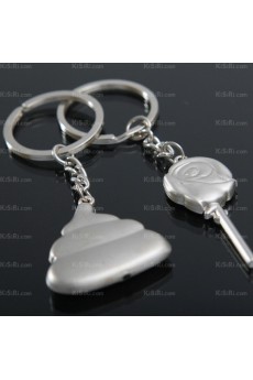 Couples Personalized Zinc Alloy Flowers Keychain (A Pair)