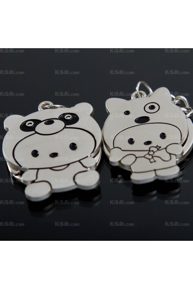 Personalized Small Pendant Zinc Alloy?Doll Keychain (A Pair)