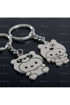 Personalized Small Pendant Zinc Alloy?Doll Keychain (A Pair)