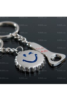Fashion Small Pendant Zinc Alloy Capsule Keychain (A Pair)