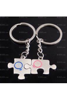Couples Personalized Zinc Alloy Symbol Keychain (A Pair)