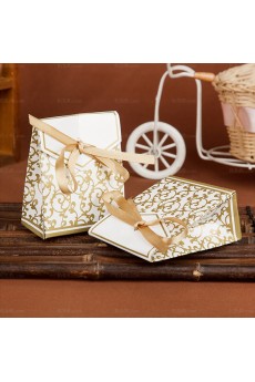 Champagne Color Exquisite Wedding Favor Boxes (12 Pieces/Set)