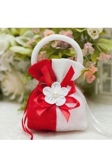 Ribbons Hand-made Flower Classical Wedding Favor Bags (12 Pieces/Set)