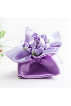Hand-made Flower Purple Color Wedding Favor Bags (12 Pieces/Set)