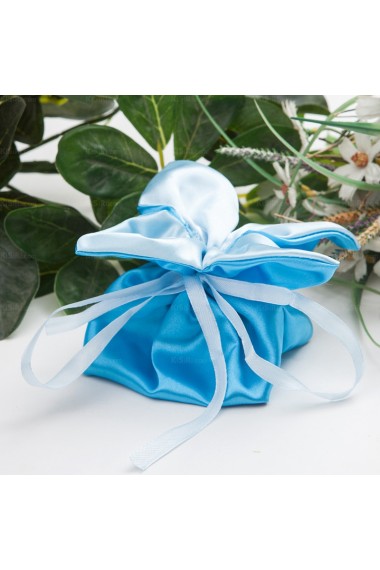 Hand-made Flower Blue Color Exquisite Wedding Favor Bags (12 Pieces/Set)