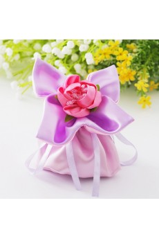 Hand-made Flower Pink Color Classical Wedding Favor Bags (12 Pieces/Set)