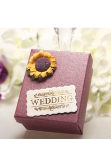 Exquisite Card Paper Wedding Favor Boxes (12 Pieces/Set)