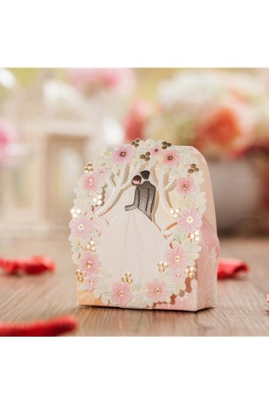 Exquisite Card Paper Wedding Favor Boxes (12 Pieces/Set)
