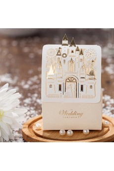 Hollow House Pattern White Color Card Paper Wedding Favor Boxes (12 Pieces/Set)