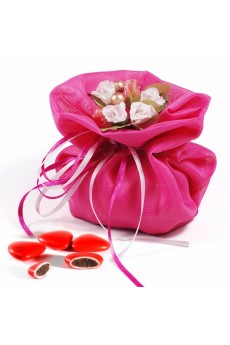Ribbons Hand-made Flower Red Color Classical Wedding Favor Bags (12 Pieces/Set)