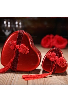 Heart-shaped Tassel Classical Wedding Favor Boxes (12 Pieces/Set)