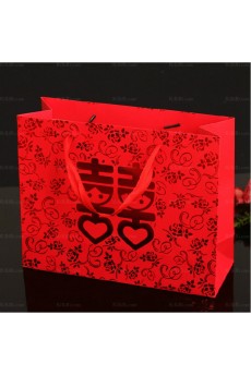Red Color Portable Big Wedding Favor Boxes (12 Pieces/Set)