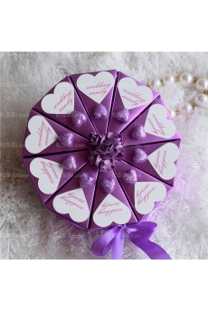 Purple Color Wedding Favor Boxes Online (10 Pieces/Set)