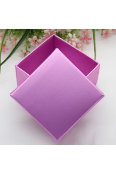 Stylish Square Purple Wedding Favor Boxes ( 12 Pieces / Set )