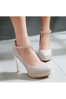 Women's Silver Stiletto Heels Party Shoes with Rhinestone Sales Online (High Heel)