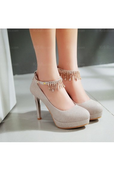 Women's Silver Stiletto Heels Party Shoes with Rhinestone Sales Online (High Heel)