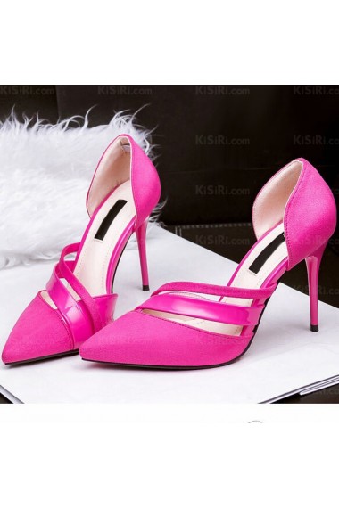 Women's Rose Red Stiletto Heel Party Shoes (High Heel)