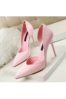 Women's Pink Stiletto Heel Prom Shoes (High Heel)