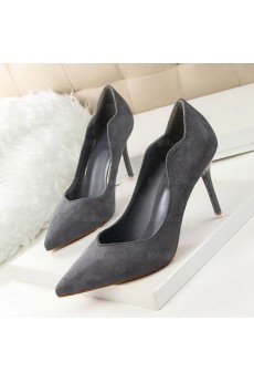 Women's Fashion Grey Stiletto Heel Evening Shoes (Mid Heel)