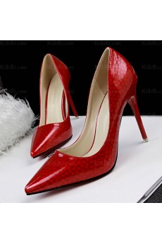 Women's Fashion Red Pointed Toe Stiletto Heel Evening Shoes (High Heel)