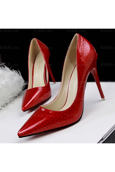 Women's Fashion Red Pointed Toe Stiletto Heel Evening Shoes (High Heel)
