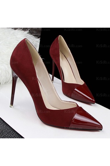 Ladies Best Wine Red Stiletto Heel Prom Shoes (High Heel)