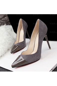 Ladies Fashion Grey Stiletto Heel Prom Shoes (High Heel)