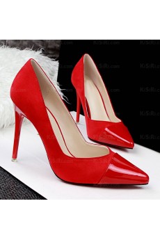 Ladies Fashion Red Stiletto Heel Prom Shoes (High Heel)