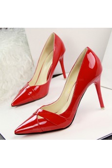 Ladies Discount Red Stiletto Heel Prom Shoes (Mid Heel)