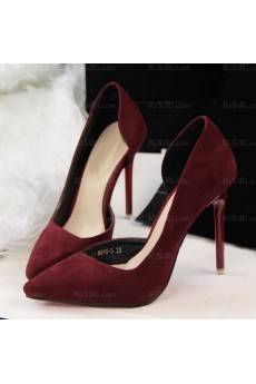 Fashion Wine Red Stiletto Heel Prom Shoes (High Heel)