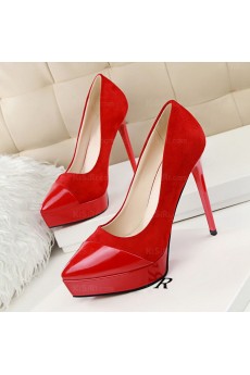 Fashion Red Stiletto Heel Prom Shoes (High Heel)