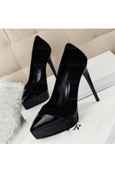 Ladies Cheap Black Stiletto Heel Prom Shoes (High Heel)