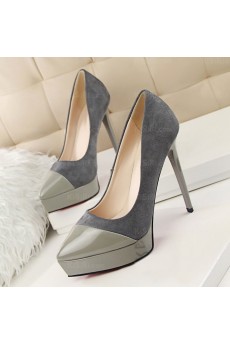 Fashion Grey Stiletto Heel Prom Shoes (High Heel)