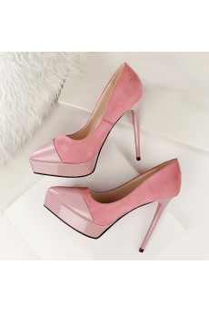 Ladies Cheap Pink Stiletto Heel Prom Shoes (High Heel)