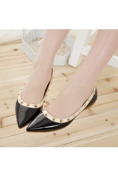 Fashion Black Flat Party Shoes with Rivet for Sale (Flat)