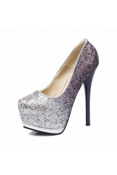 Cheap Blue Stiletto Heel Party Shoes (High Heel)