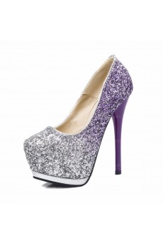 Fashion Purple Stiletto Heel Party Shoes for Sale (High Heel)