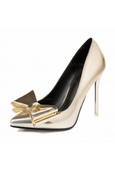 Best Gold Stiletto Heel Party Shoes for Sale (High Heel)