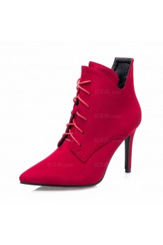 Discount Red Stiletto Heel Party Shoes On Sale (Mid Heel)