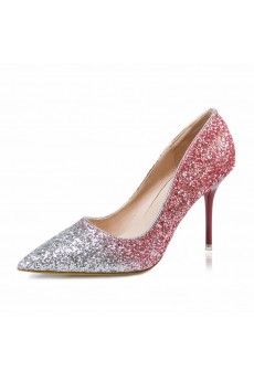 Ladies Cheap Red Stiletto Heel Party Shoes On Sale (High Heel)