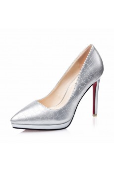 Best Silver Stiletto Heel Party Shoes On Sale (High Heel)