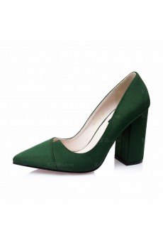 Best Green Chunky Heel Party Shoes for Sale (High Heel)
